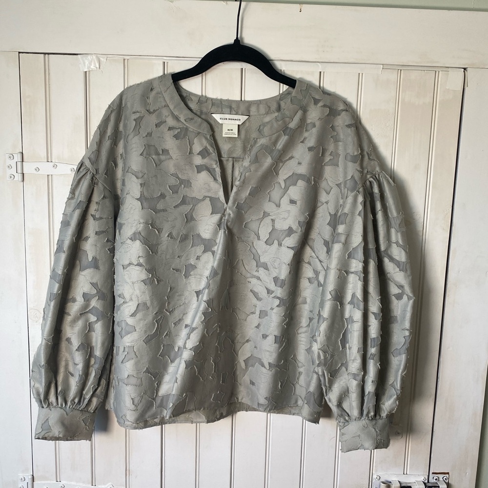 Club Monaco Sculptured Top Lace Gray Medium